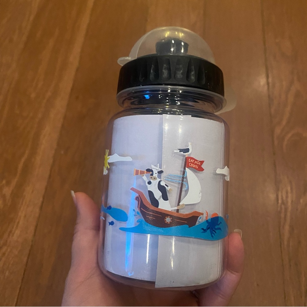 Chick-fil-A Cow Promo Kids Water Bottle NEW
